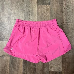 Lululemon Hotty Hot Bright Pink Lined Shorts Size 6
